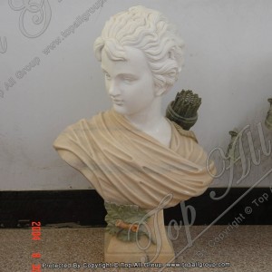 White Marble Beauty Lady Custom Female Bust Statue Statue TABS-051