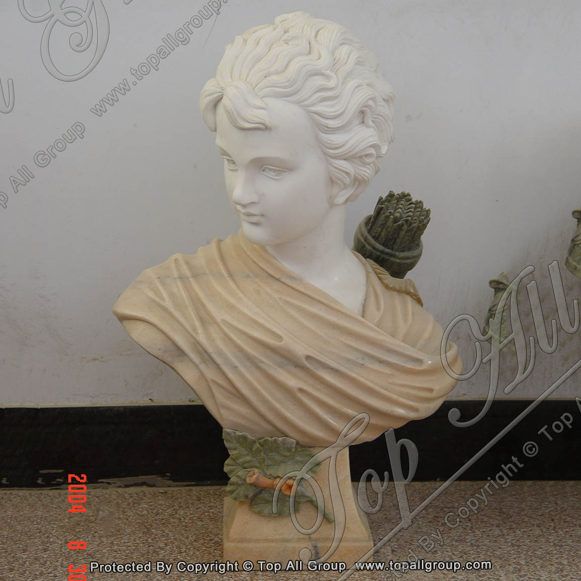 White Marble Beauty Lady Custom Female Bust Statue Statue