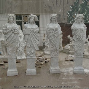 White Marble Four Season Garden Sculpture TPFSS-002