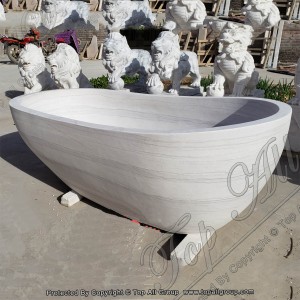 Bathtub Saorsheasamh Marmar Bán TABT-029