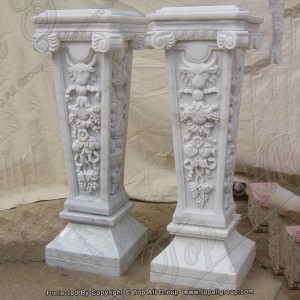 White Marble Sculpture Base Column TAMC-021