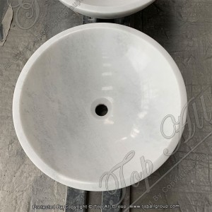 White Marble Stone Sink TASS-006