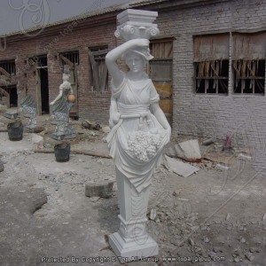 White marble colum with women TAMC-027