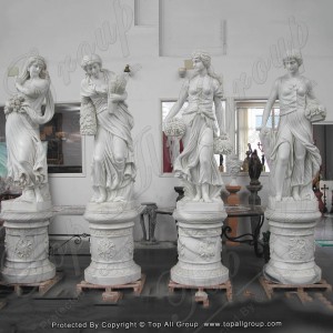 White marble life size four season marble statue for garden TPFSS-026