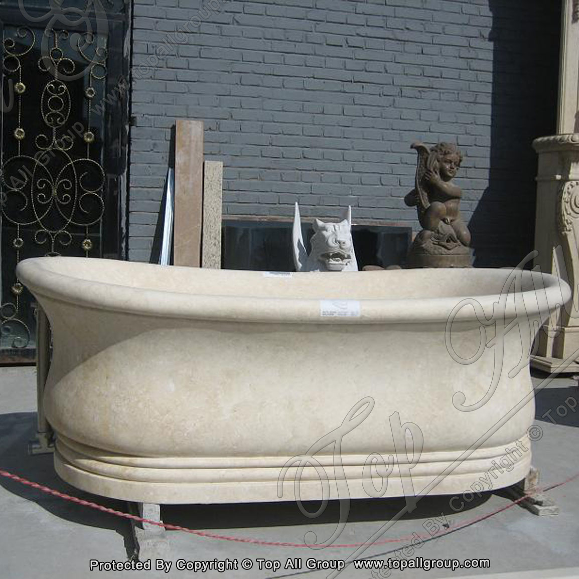 Yellow Marble Bath Tub for bathroom TABT-009 detail pictures
