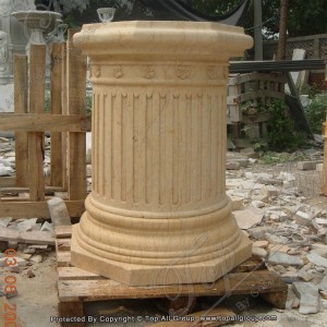 Décoration de colonne en marbre jaune TAMC-015