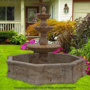 Yellow Marble Garden Fountain TAGF-24