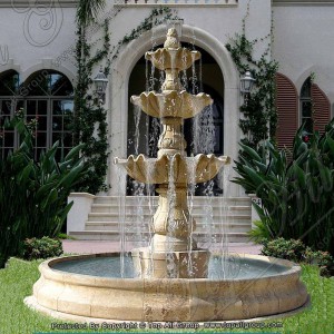 Yellow Marble Garden Water Fountain TAGF-26