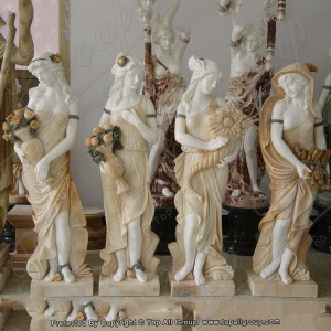 Dzeltenā marmora četru sezonu skulptūra TPFSS-012