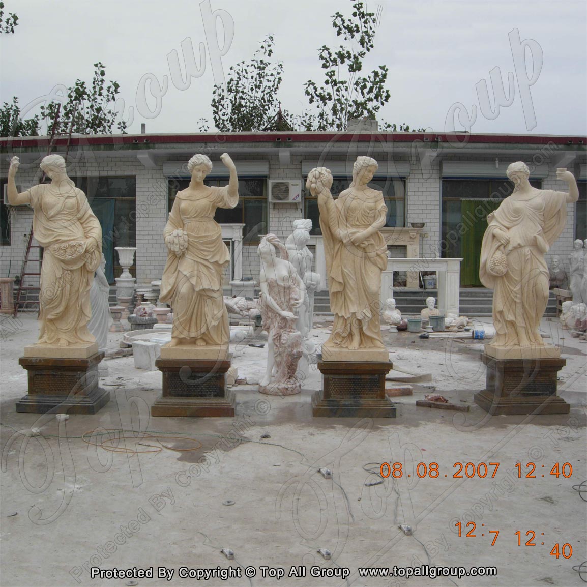 2017 High quality Interior Wall Decorative Stone -
 Yellow marble life size four season marble statue for hotel TPFSS-022 – Top All Group