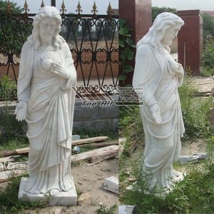 Skulptura me mermer zemra e Jezusit TARS-010