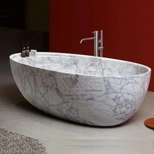 China Gold Supplier for Cultured Marble Vanity Top - Nature Carrara White Marble Bathtub TABT-001 – Top All Group