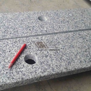 G603 Gray nga adunay puti nga granite countertop
