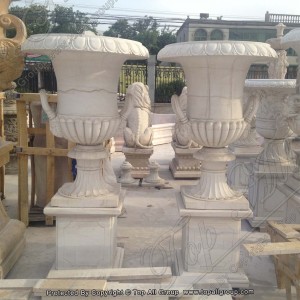 Classic design marble flower pot TAFV-044