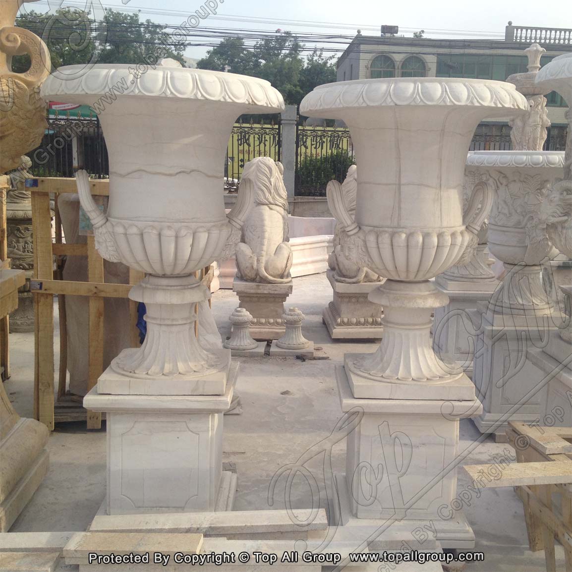 classic design marble flower pot
