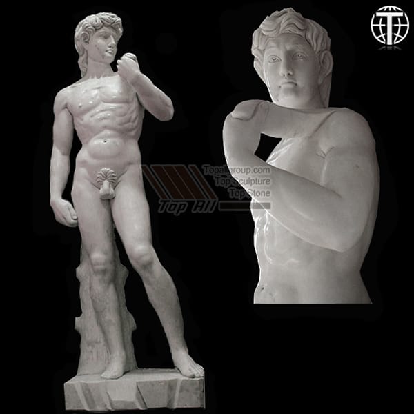 Factory making Sapphire Reflective Fire Pit Glass -
 Marble David Statue TPAS-012 – Top All Group