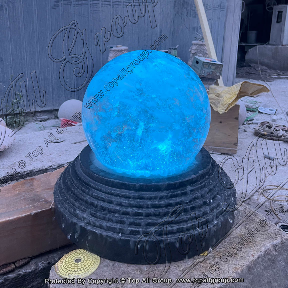 TASBF-084 Crystal Ball Rotating Fountain detail pictures