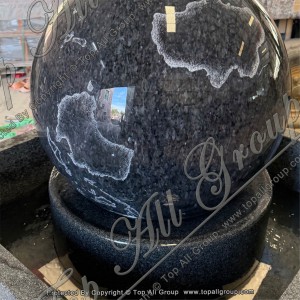 TASBF-086 Blue Pearl Granite Ball  with Grey Base Pool Fountain