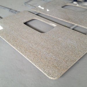 Cina Konéng Rust granit countertop kasombongan Top