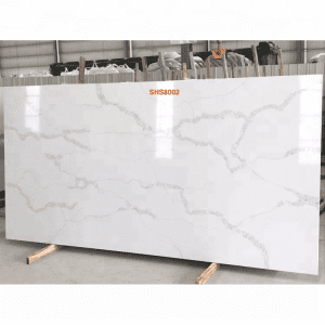 White Artificial Calacatta Quartz Stone Slab
