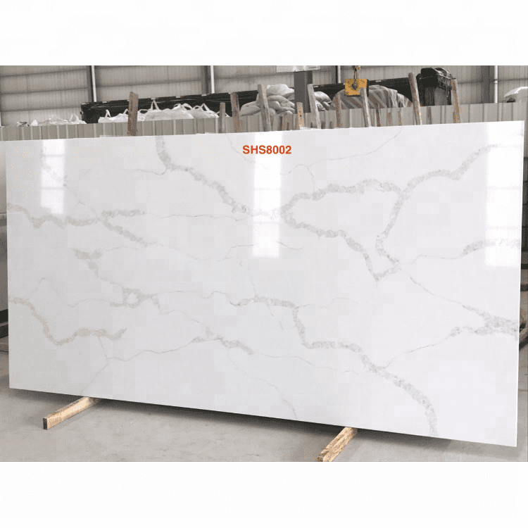 Popular Design for 34×34 Floor Tile -
 White Artificial Calacatta Quartz Stone Slab – Top All Group