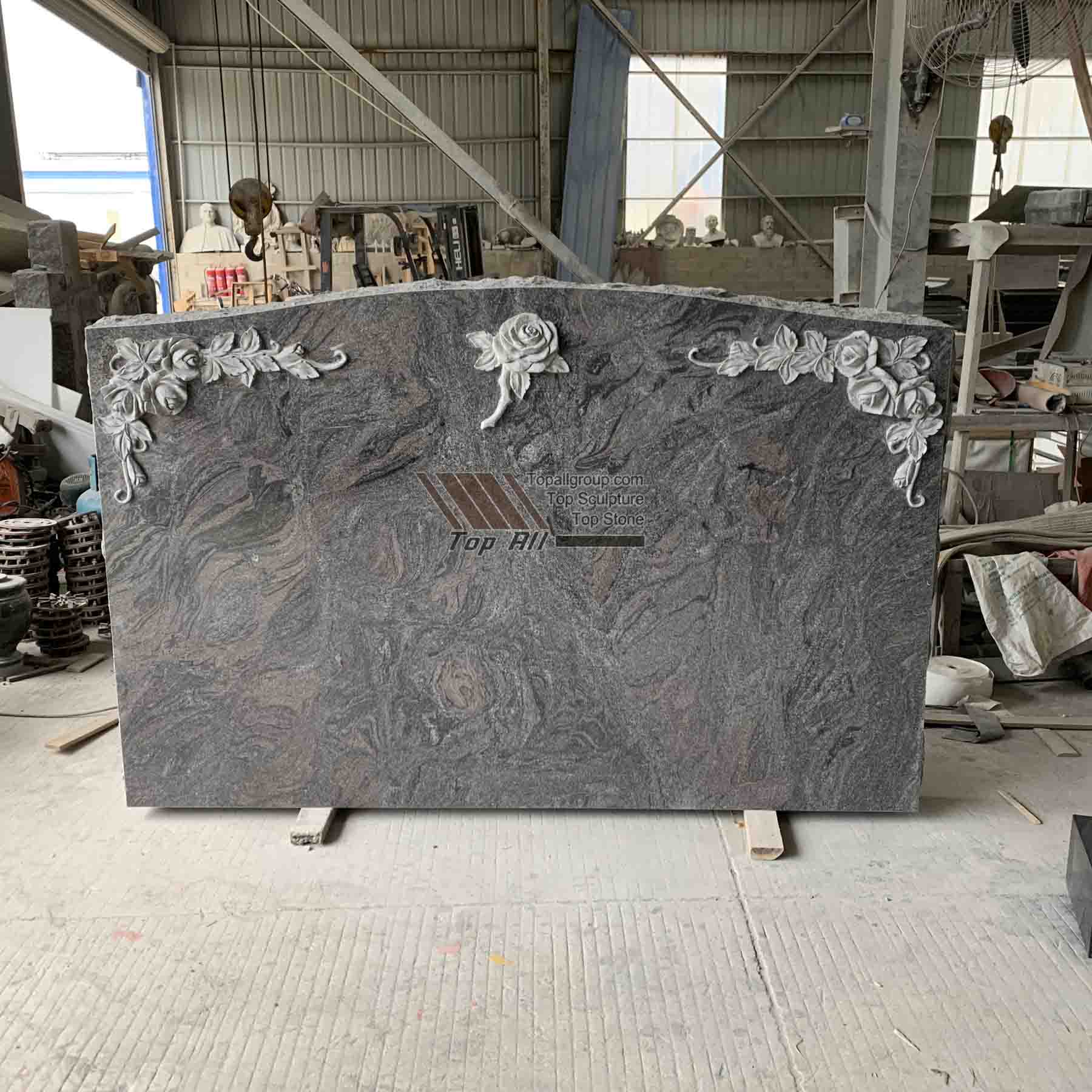 Special Price for Antique French Fireplace -
 Red granite flower headstone TATBS-014 – Top All Group