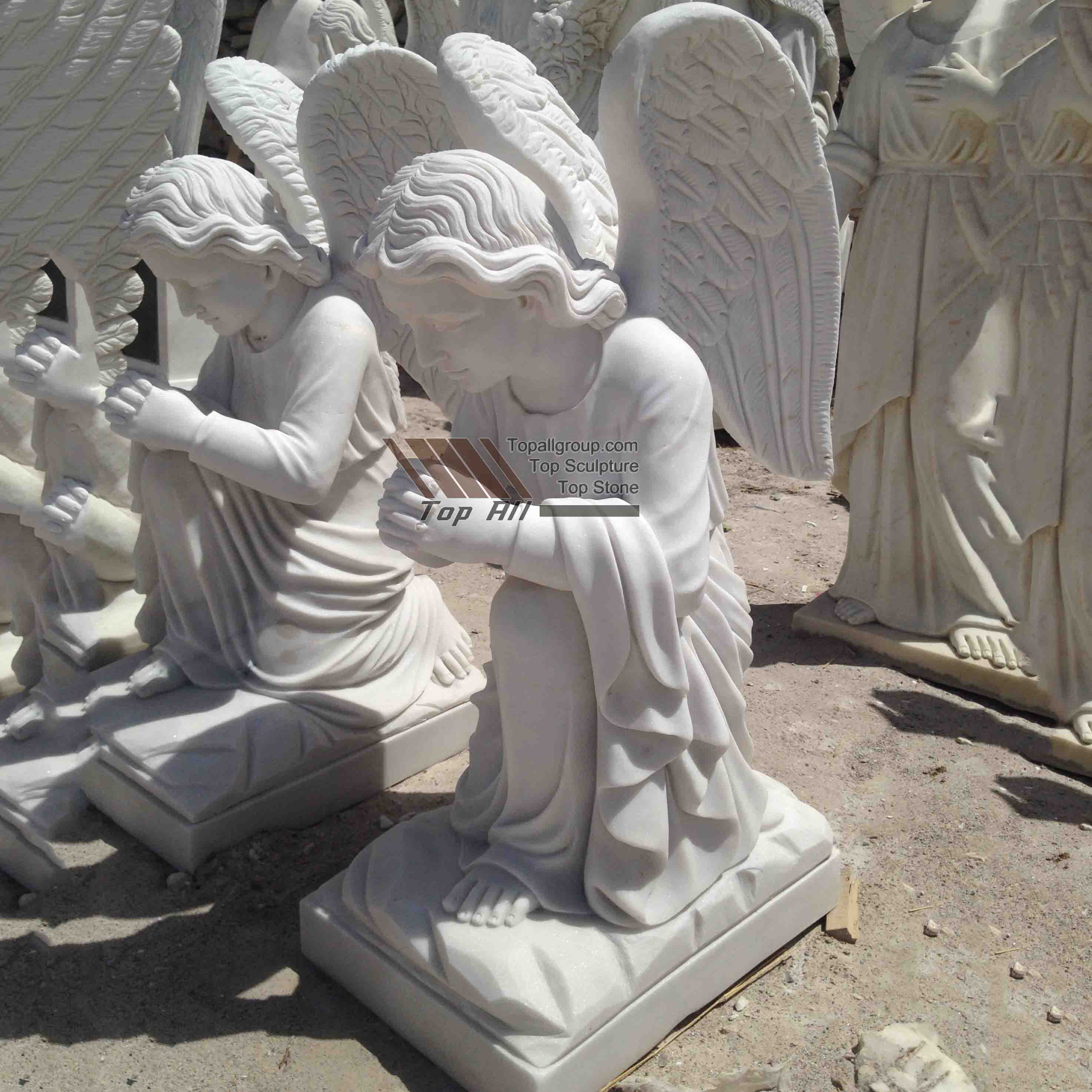 kneeling Marble Angel Statue1
