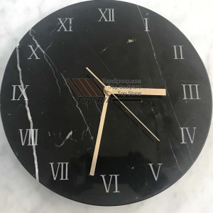 Nature black marble clock TASC-017