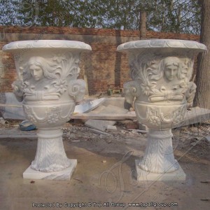 Outdoor garden natural stone garden flower pot sculpture TAFV-037