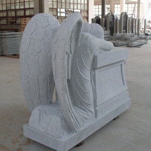 Estatua de ángel llorón de granito-027
